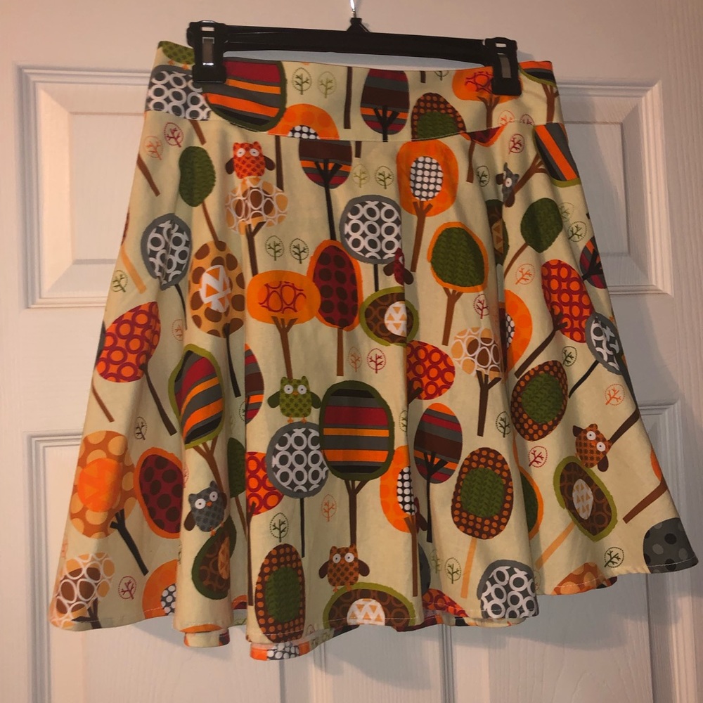 ModCloth owl forest circle skirt
